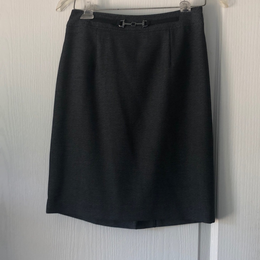 Gray tweed pencil skirt